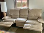 Canapé 3 places en cuir beige. Relax manuel., Enlèvement, Cuir