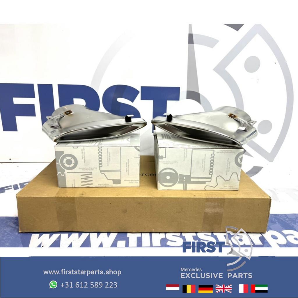 ORIGINELE AMG LINE UITLAAT SIERSTUKKEN L/R Mercedes C KLASSE, Utilisé, -, -, Enlèvement ou Envoi