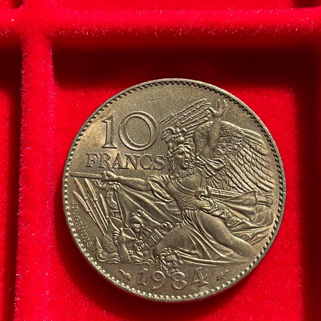France - Pièce commémorative de 10 FRF en brut - 1984, Envoi, France, Monnaie en vrac