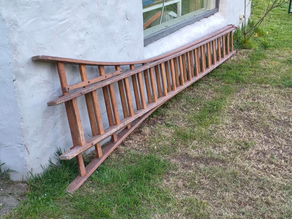 Houten ladder 2x4 meter, Ophalen, Ladder