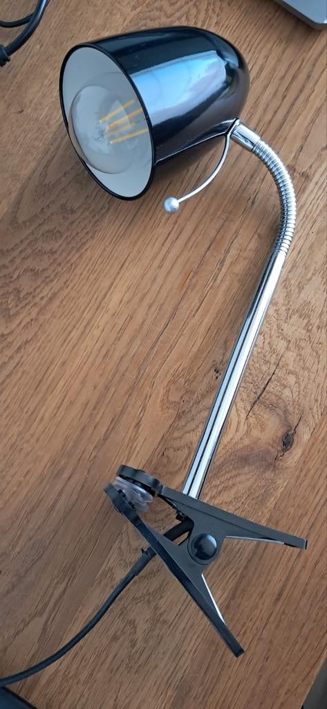 Bureaulamp zwart met klem, Divers, Accessoires de bureau, Enlèvement, Comme neuf