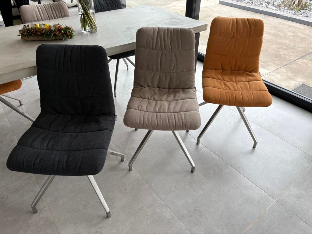 Xoon tafel en 6 stoelen, Huis en Inrichting, Stoelen, Zo goed als nieuw, Grijs, Ophalen