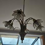 koperen kroonluchter, bloemblaadjes in glazen kop, Ophalen