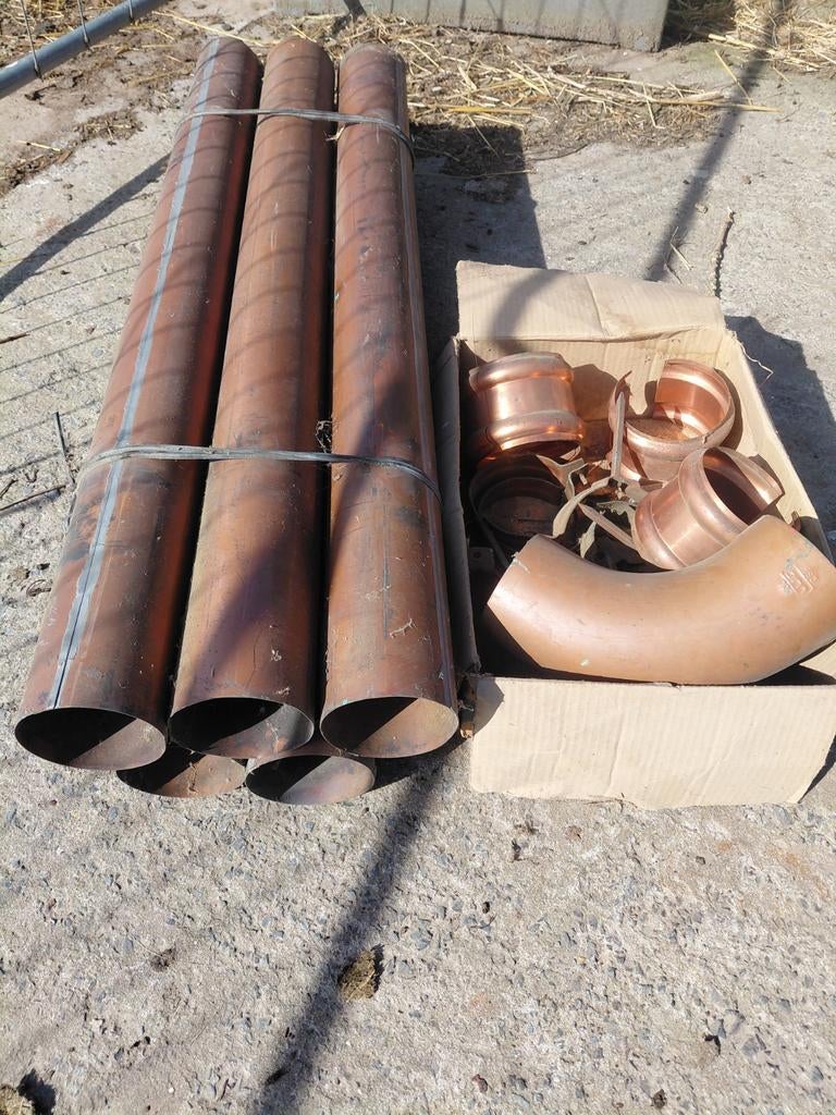 Regenafvoerbuisen in koper, Bricolage & Construction, Tuyaux & Évacuations, Enlèvement, Évacuation