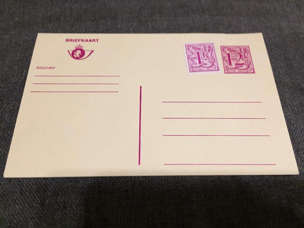 Gele Briefkaart 1 fr + 12 fr, Ophalen of Verzenden, Postfris, Overig, Zonder envelop