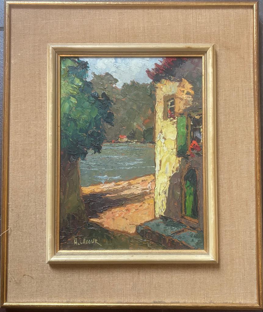 Armand LACOUR - HSP- Au bord du fleuve, Antiquités & Art, Enlèvement