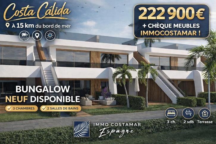 bungalow 3ch disponible a vendre en espagne, Immo, Étranger, Espagne, Maison d'habitation, Campagne