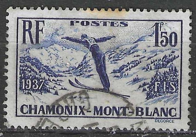 France 1937 - Yvert 334 - Saut à ski (ST), Envoi, Affranchi