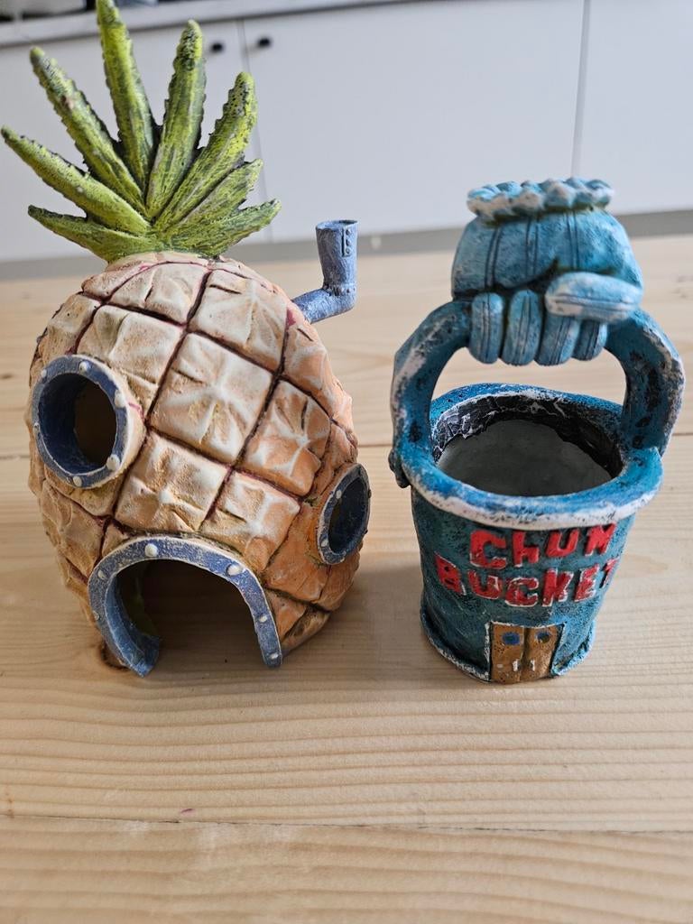 Lot de 2 maisons décoratives pour aquarium, Ophalen of Verzenden