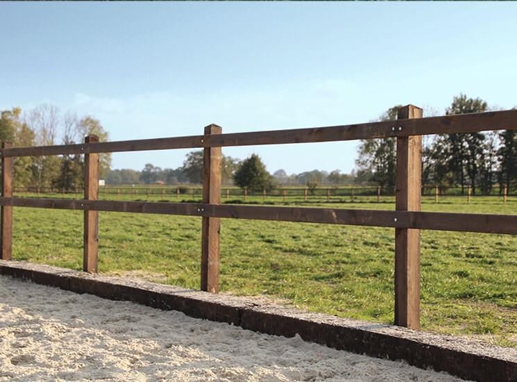 14. Houten omheining | paardenbak | paarden omheining, Pâturage, 4 chevaux ou poneys ou plus