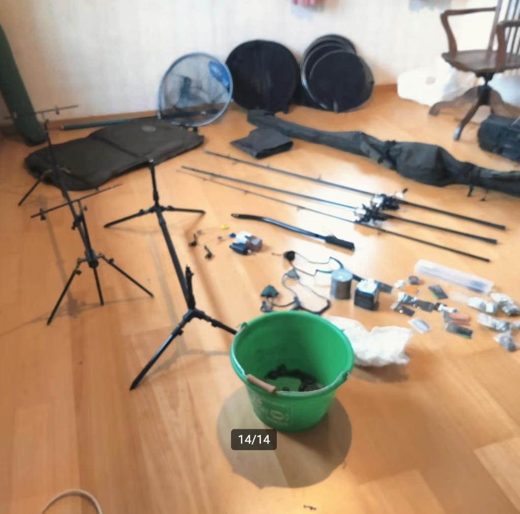 volledige karperset (enkel als pakket te koop), Watersport en Boten, Hengelsport | Karpervissen, Ophalen, Zo goed als nieuw, Complete set