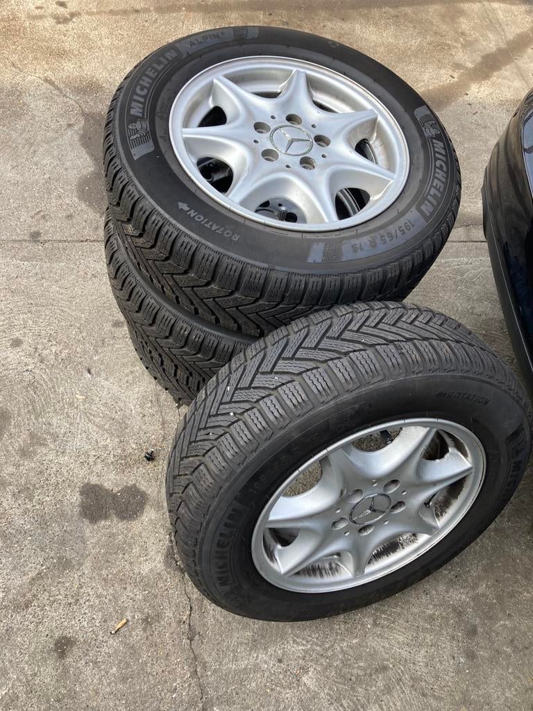 Zo goed als nieuwe Mercedes 5x112 velgen 66.6 195 65 r15, Ophalen, 15 inch, Banden en Velgen, 195 mm