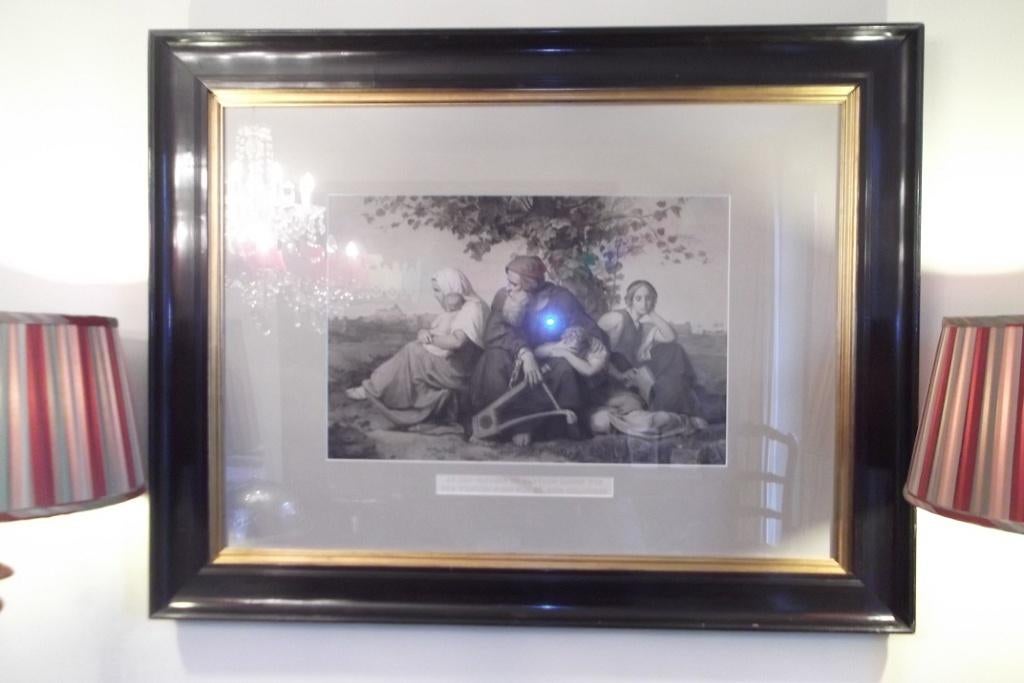 Zeer grote oude prent in mooie lijst - babylon zion (duits), Ophalen