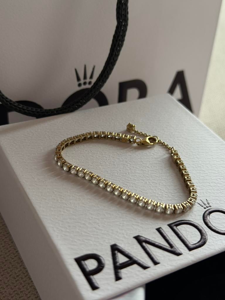 Pandora armband 925 verguld — origineel, Handtassen en Accessoires, Ophalen, Zo goed als nieuw, Zilver