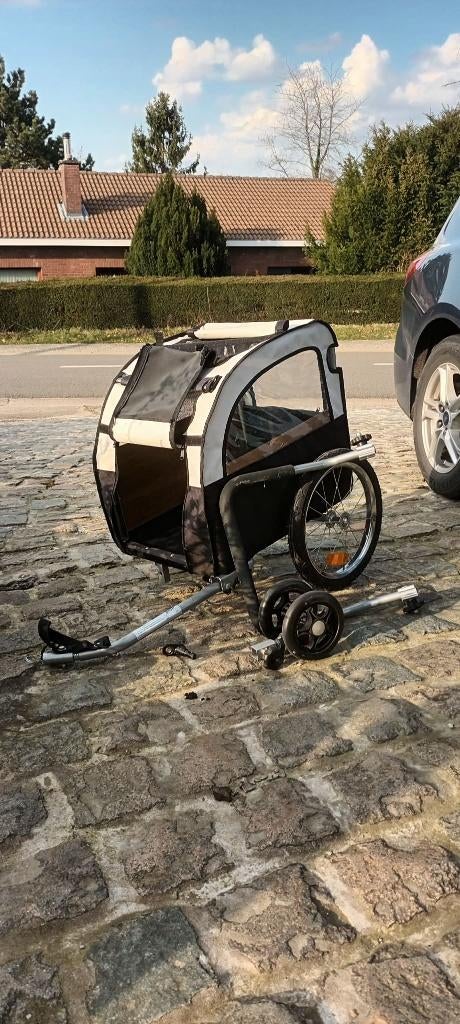 Honden fietskar, Vélos & Vélomoteurs, Accessoires vélo | Remorques, Comme neuf, Remorque pour chien, Enlèvement