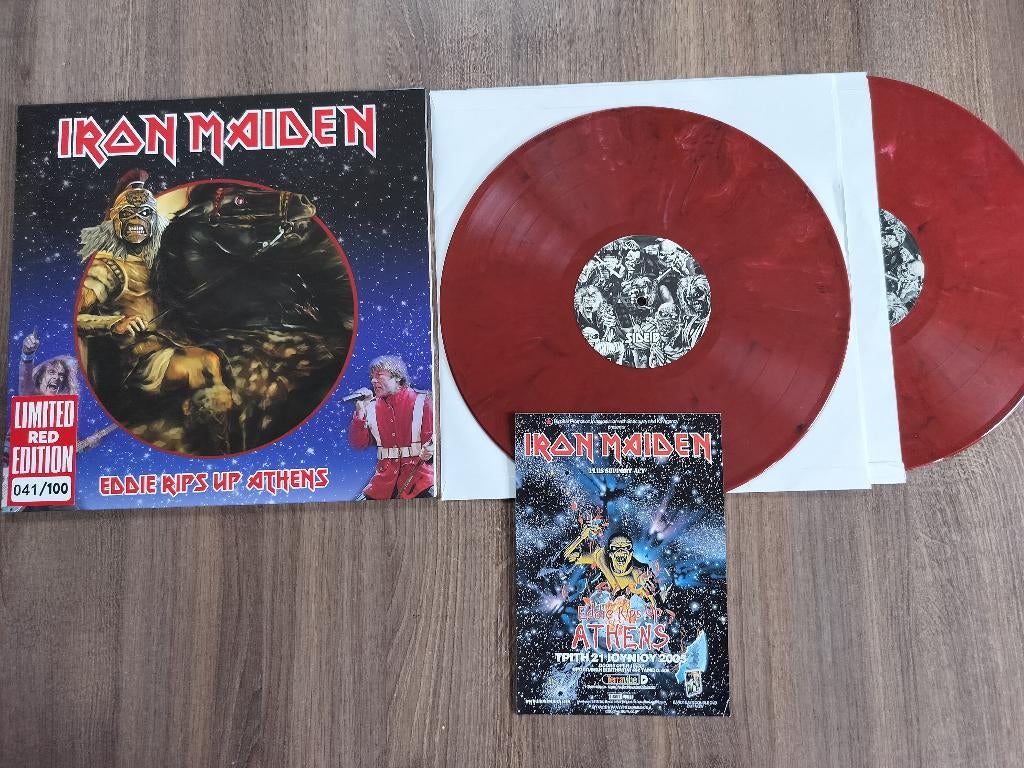IRON MAIDEN - EDDIE RIPS UP ATHENS - 2 lp ROOD vinyl, Cd's en Dvd's, Vinyl | Hardrock en Metal, Ophalen of Verzenden
