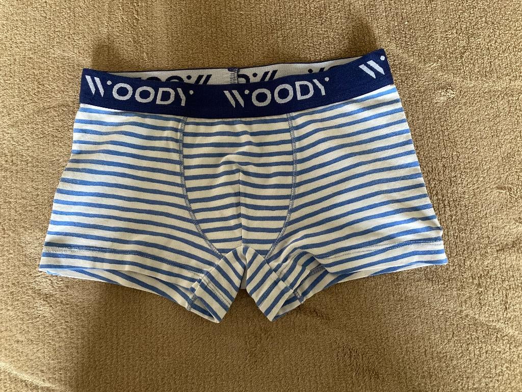 Blauw-wit gestreept onderbroekje, Woody, 140, 10 jaar, Kinderen en Baby's, Kinderkleding | Maat 140, Nacht- of Onderkleding, Ophalen of Verzenden