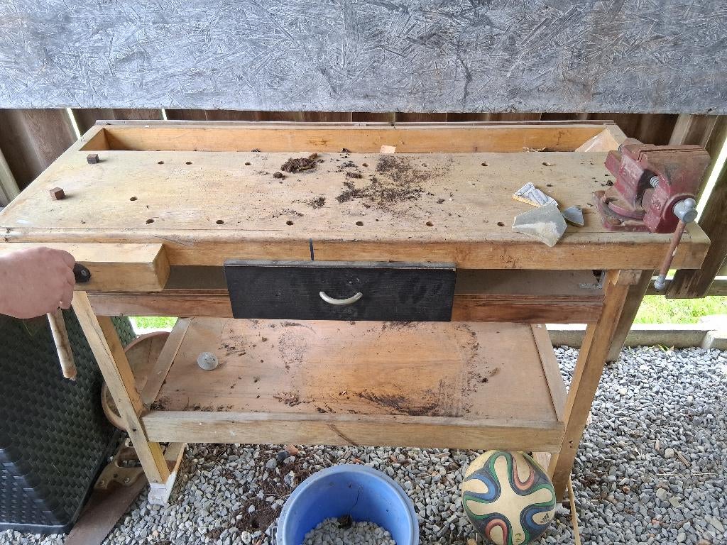 Ancien établi, Enlèvement, Utilisé, Moins de 70 cm, Étau