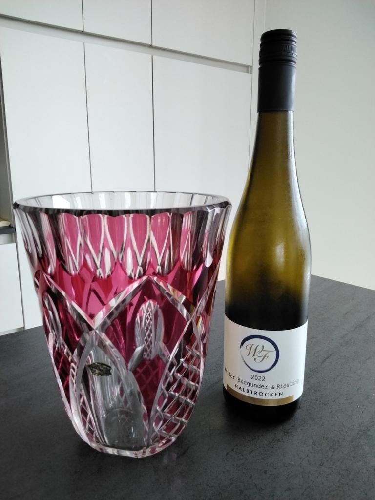 vase en cristal Val Saint Lambert, Antiquités & Art, Enlèvement ou Envoi