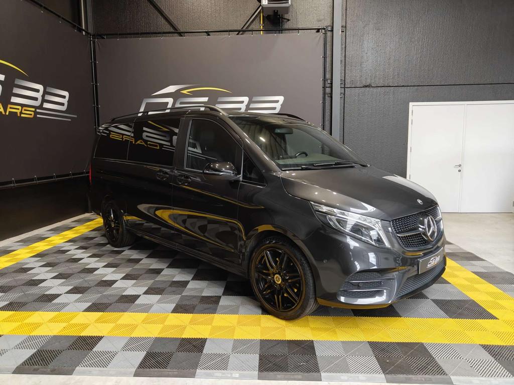 Mercedes-Benz V 300 d AMG+Night 5-zit/LEd/Leder/CAM/19"/Ambi, Auto's, Mercedes-Benz, Automaat, Zwart, 4 cilinders, Lederen bekleding