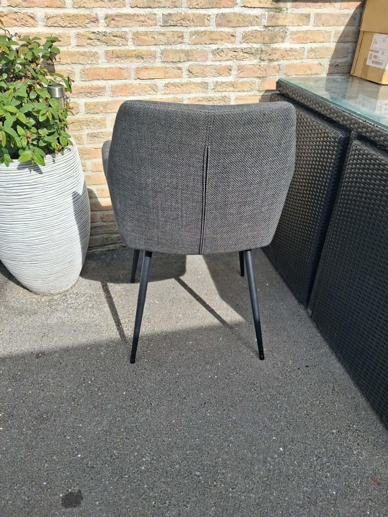 4x stoelen grijs/zwart merk jysk - nieuwprijs is 436 euro, Maison & Meubles, Chaises, Enlèvement, Utilisé, Gris, Quatre