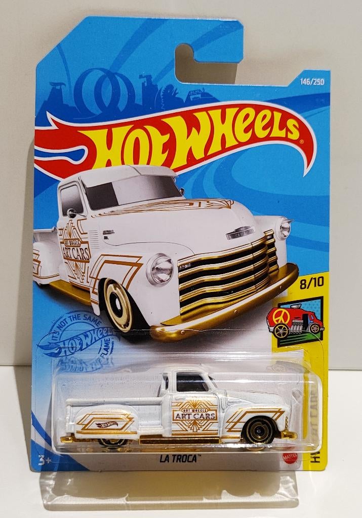 Hot Wheels La Troca Wit Art Cars (2020) Long Card, Ophalen of Verzenden
