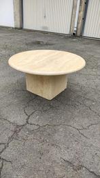 Table ronde en travertin, Maison & Meubles, Enlèvement, Utilisé