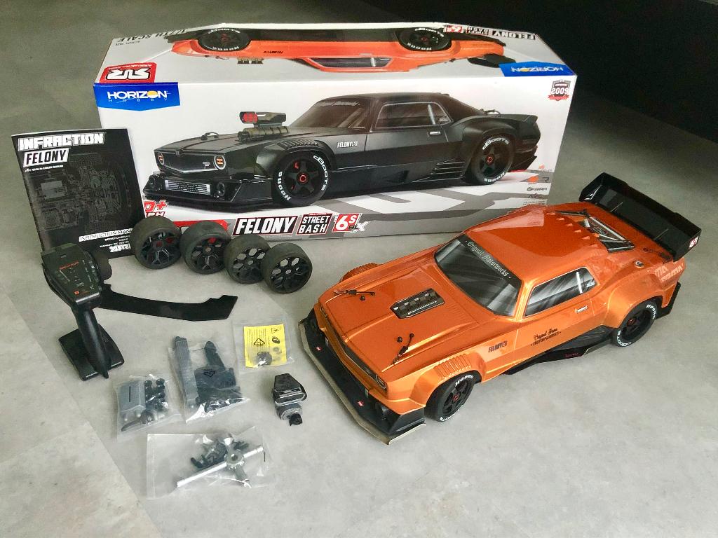 ARRMA FELONY 6S BLX 1/7 Brushless Street Basher, Ophalen, Zo goed als nieuw, 1:5 t/m 1:8, Auto