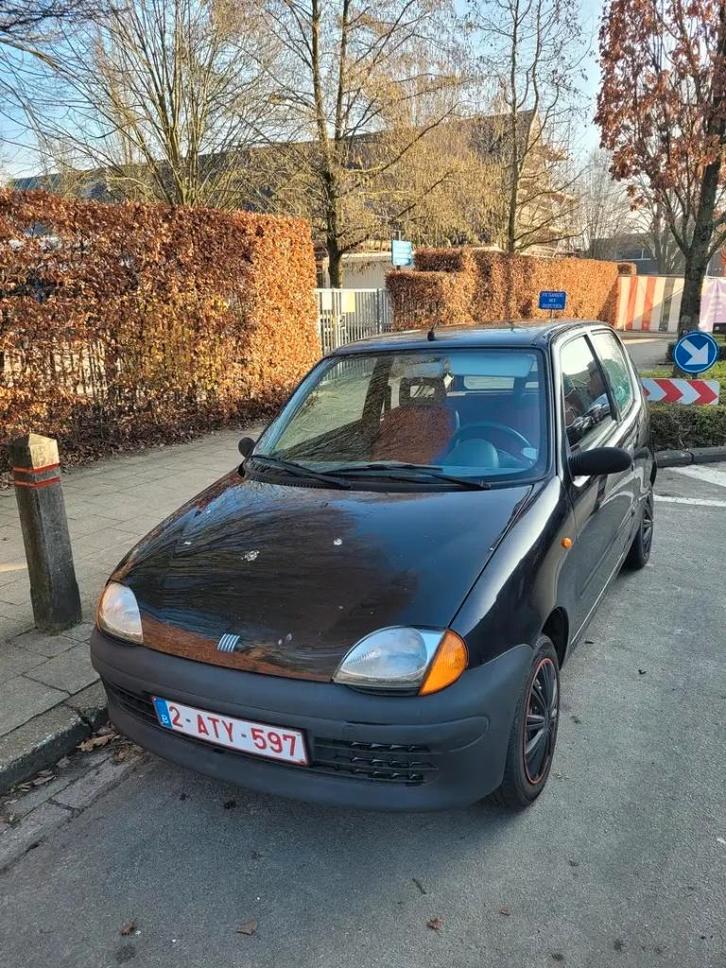 Fiat seicento, Auto's, Fiat, Particulier, Seicento, Benzine, Euro 3, Overige carrosserie, 3 deurs, Handgeschakeld, Zwart, Overige kleuren