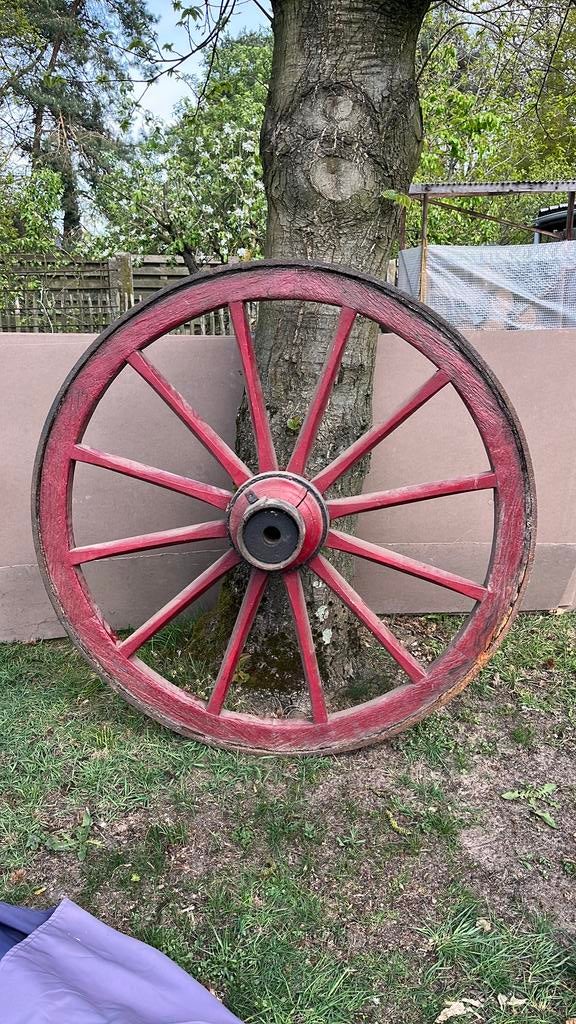 Oud karrewiel, Tuin en Terras, Tuinwanddecoratie, Ophalen, Gebruikt