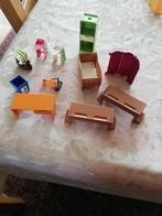 playmobil  2 kinderstoel bankjes bed, Kinderen en Baby's, Ophalen of Verzenden, Gebruikt, Los Playmobil