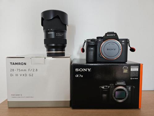 Sony A7 III + Tamron 28-75mm f/2.8 G2 + Accessoires, Audio, Tv en Foto, Fotocamera's Digitaal, Zo goed als nieuw, Spiegelreflex