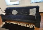Salon 3 + 2 + 1 velours noir design, Enlèvement, Comme neuf