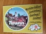 Postkaart Zwitserland Sticker Twann 19899, Ophalen of Verzenden