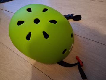 Fietshelm Crivit met led achterlicht en fluo strips voor kin, Garçon ou Fille, Comme neuf, Enlèvement, XS