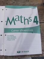 Maths 4 cahier d'exercices, Enlèvement, Utilisé, Secondaire, Mathématiques A