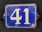 oud emaille huisnummer 41, Antiek en Kunst, Ophalen of Verzenden