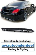 diffuser Chrome Voor Mercedes C Klasse W205 C63 AMG Look, Auto diversen, Tuning en Styling, Verzenden