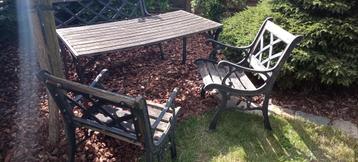 rustieke gietijzeren  tuinset, Salons de jardin, Chaise, Enlèvement, Utilisé