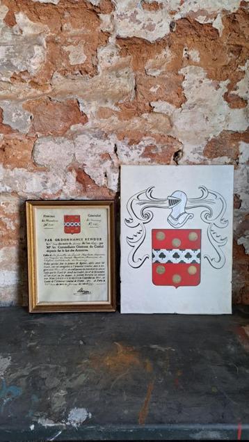 Wapenschild/Origineel octrooi om een wapenschild te registre beschikbaar voor biedingen