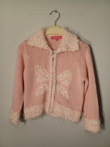 Sylie roze cardigan met frivole versiering 2j beschikbaar voor biedingen