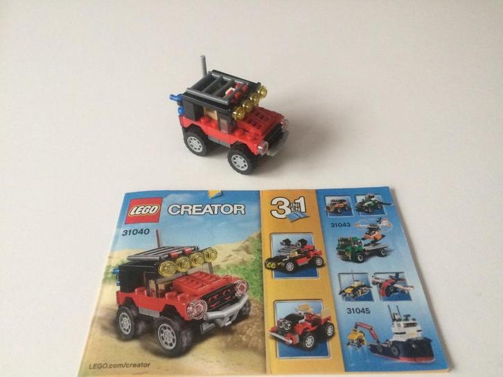 Lego creator 31040 (3 en 1 - véhicules), Kinderen en Baby's, Speelgoed | Duplo en Lego, Gebruikt, Lego, Ophalen
