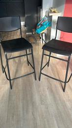 2 barkrukken ‘stig’ ikea zwart, Huis en Inrichting, Barkrukken, Ophalen, Zo goed als nieuw