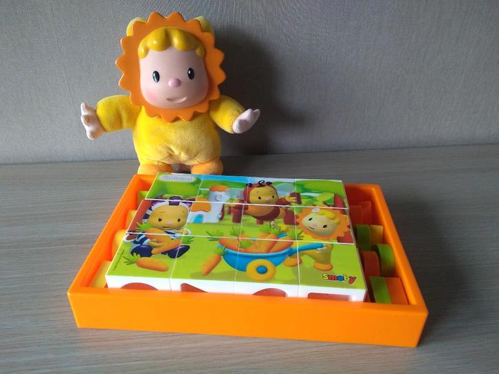 ☼ blokkenpuzzel baby smoby cotoon + gratis cotoonpop, Kinderen en Baby's, Speelgoed | Kinderpuzzels, Gebruikt, Ophalen of Verzenden