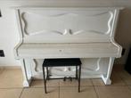 Geschilderde piano uit eikenhout, Muziek en Instrumenten, Ophalen, Gebruikt, Wit, Piano