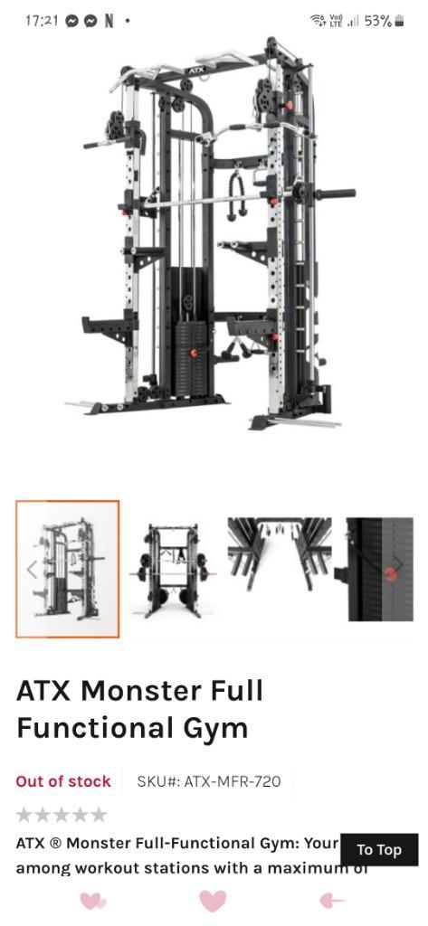 ATX Monster Full Functional Gym ATX-MFR-720, Sport en Fitness, Fitnessapparatuur, Zo goed als nieuw, Krachtstation, Ophalen