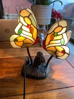 Design lamp met 2 vlinders in glaslood, Ophalen