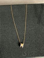 Halsketting van 18 karaat goud en diamanten, Handtassen en Accessoires, Kettingen, Ophalen of Verzenden, Zo goed als nieuw, Goud