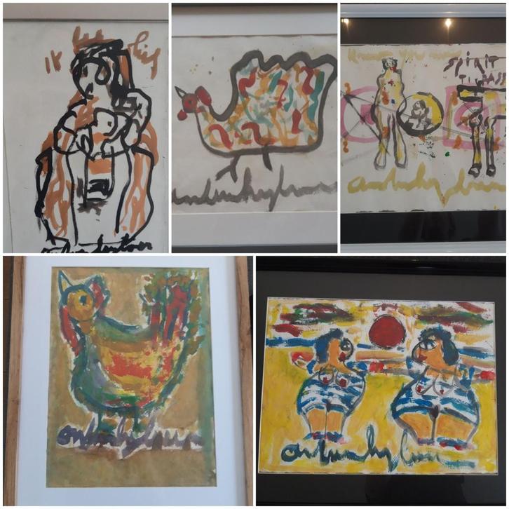 Prachtige werken anton heyboer, Antiek en Kunst, Kunst | Schilderijen | Modern, Ophalen