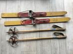 Ancien paire de Skis enfant piccolo CCB 90 cm années 40&50, Enlèvement ou Envoi, Utilisé, Autres types